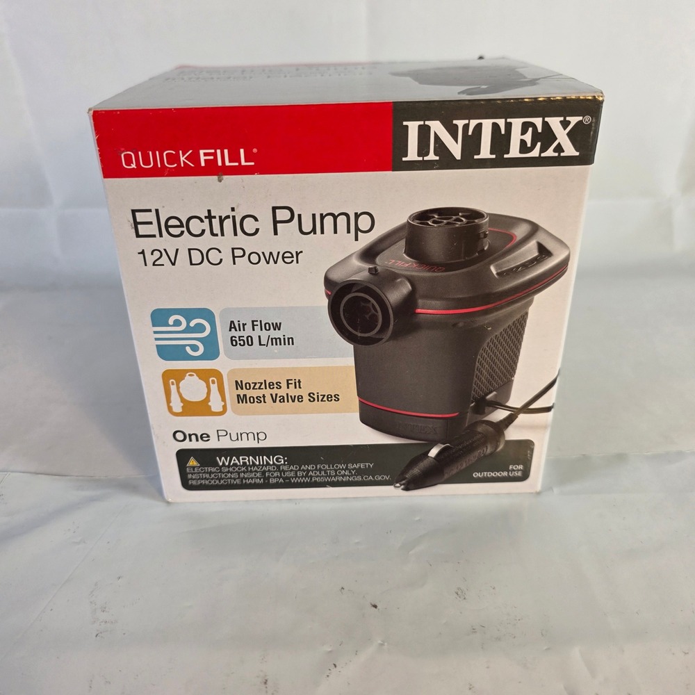 Intex Quick Fill 12V‎ DC Electric Air Pump 650 L/min New